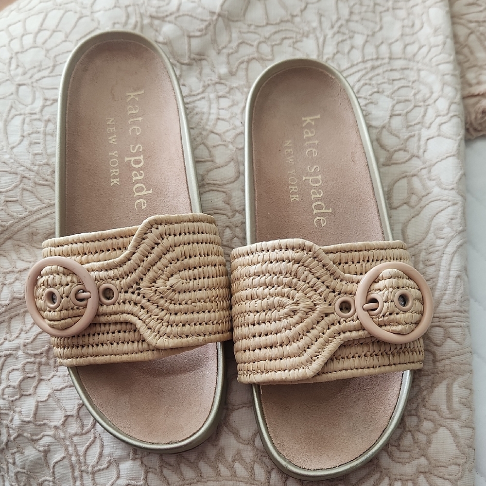 Kate Spade Maribelle Rafia Sandals Size 7.5